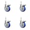 Service Caster 5 Inch 316SS Blue Polyurethane Wheel Swivel 12mm Stem Caster Set Lock Brake SS316TSTTL20S514-PPUB-BLUE-M1215-4 - alternate 4